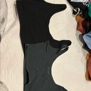 Black and Gray Crop Tops